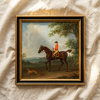 The Paddock No. 06 - 10x10" Framed English Racehorse Equestrian Portrait