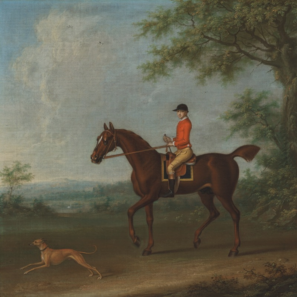 The Paddock No. 06 - 10x10" Framed English Racehorse Equestrian Portrait