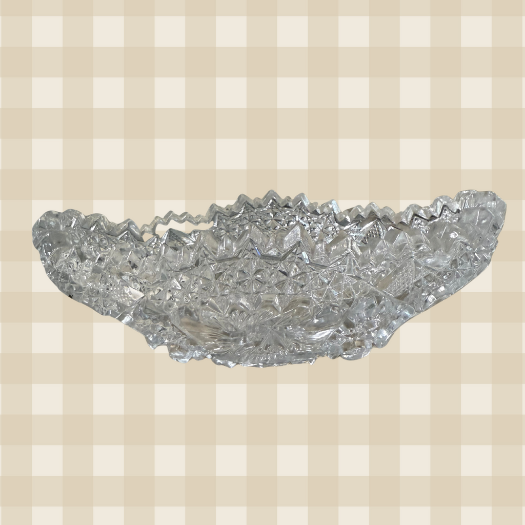 EAPG Oval Sawtooth Edge Bowl