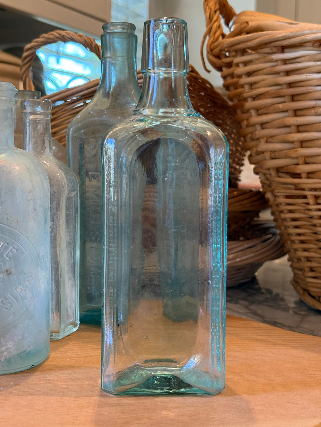 Antique Cardui Woman's Tonic Aqua Bottle