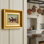 The Field Dog No. 05 - 5x7 Antique Inspired Gold Framed English Sporting Dog Portrait