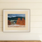 Autumn No 01 - Helmer Osslund Landscape 19.5" x 16" Framed Fine Art