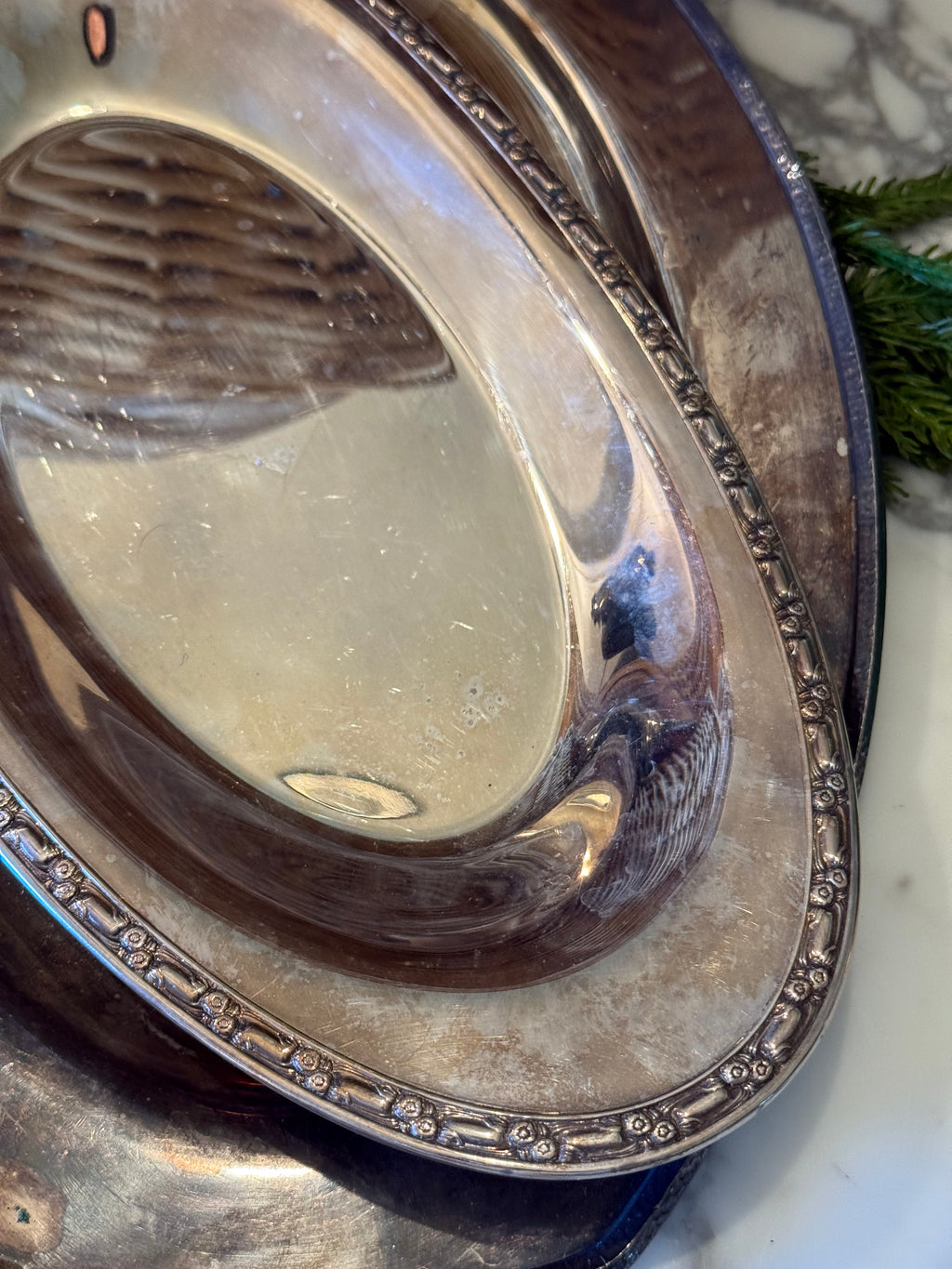 Vintage Silversmith Oval Serving Tray