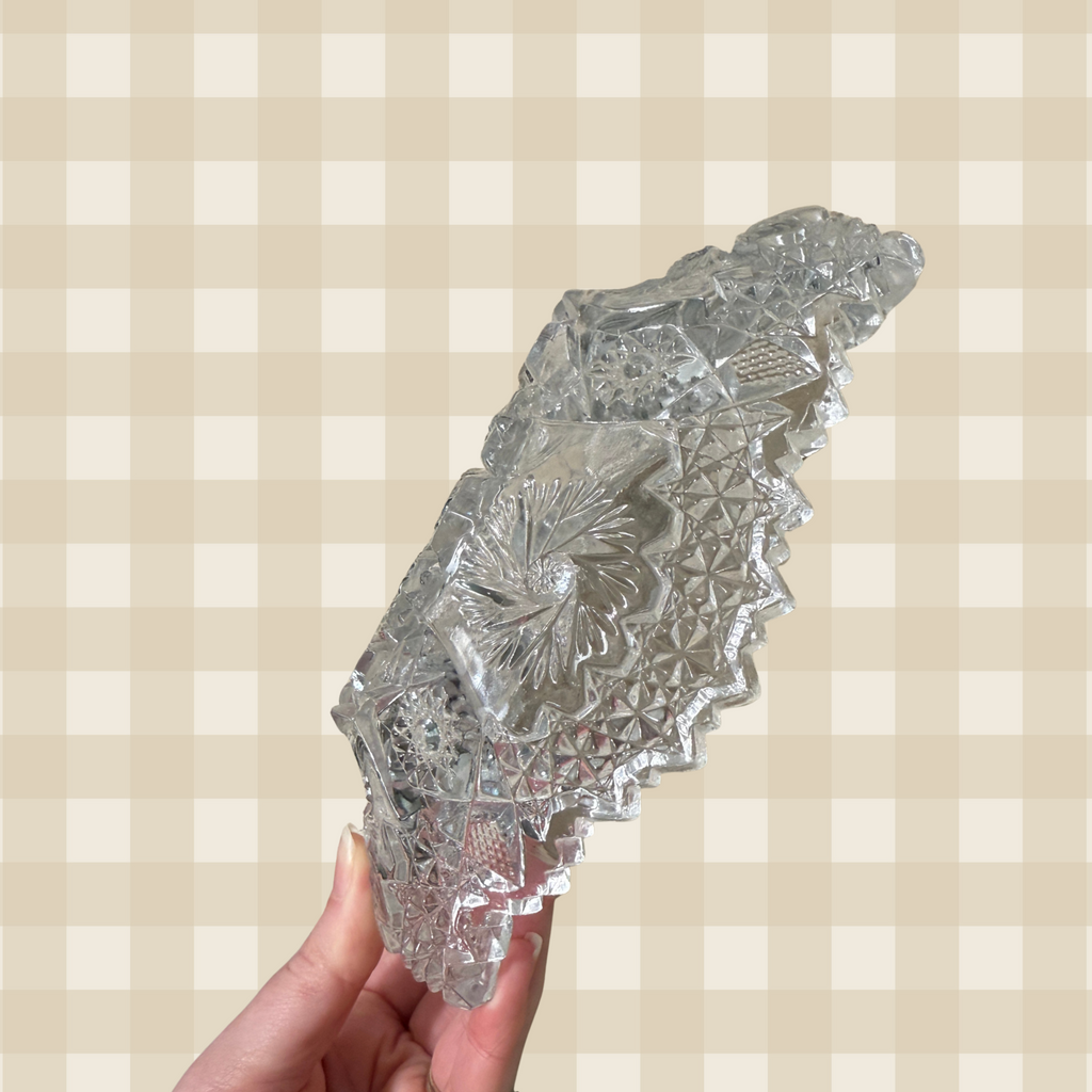 EAPG Oval Sawtooth Edge Bowl