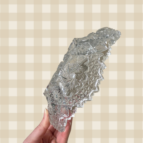 EAPG Oval Sawtooth Edge Bowl