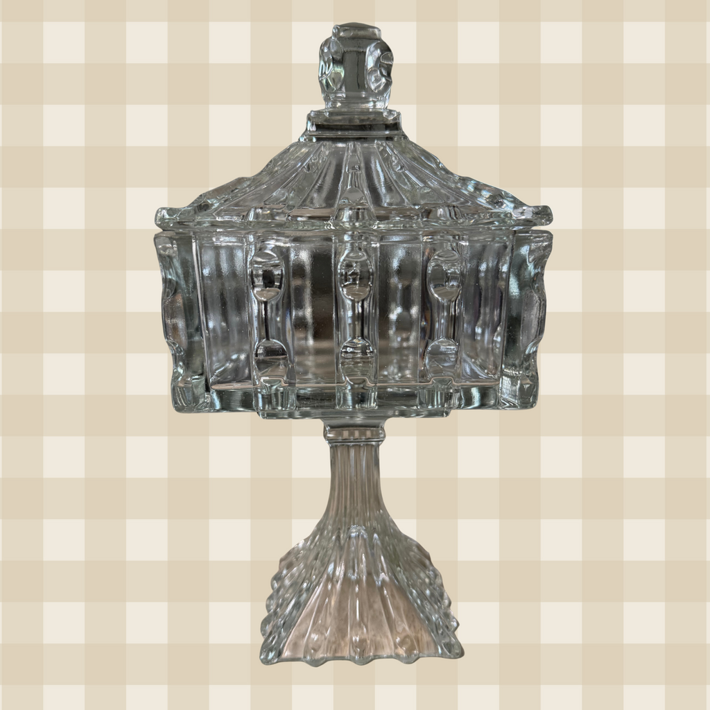 EAPG US Glass Co. Broken Column Cake Dish