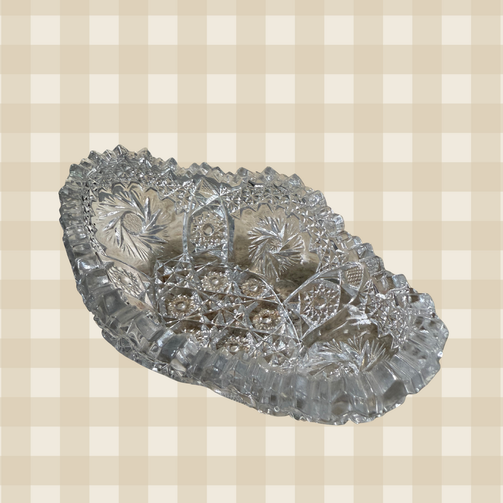 EAPG Oval Sawtooth Edge Bowl