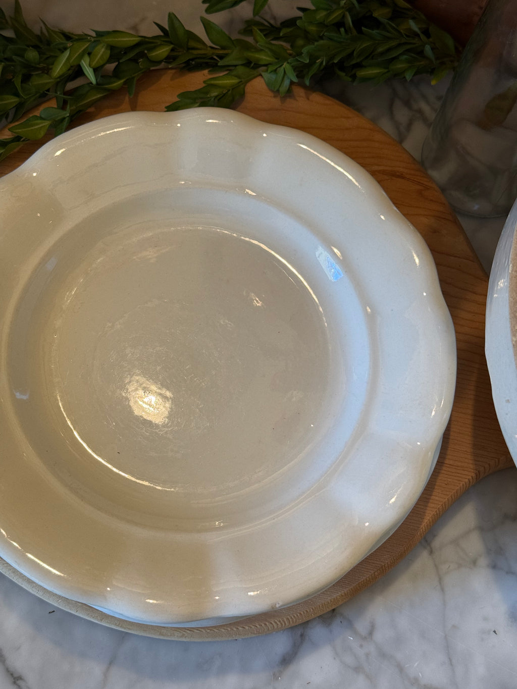 Vintage Wilhelmsburg Austrian Scalloped Pasta Plates, Set of 2
