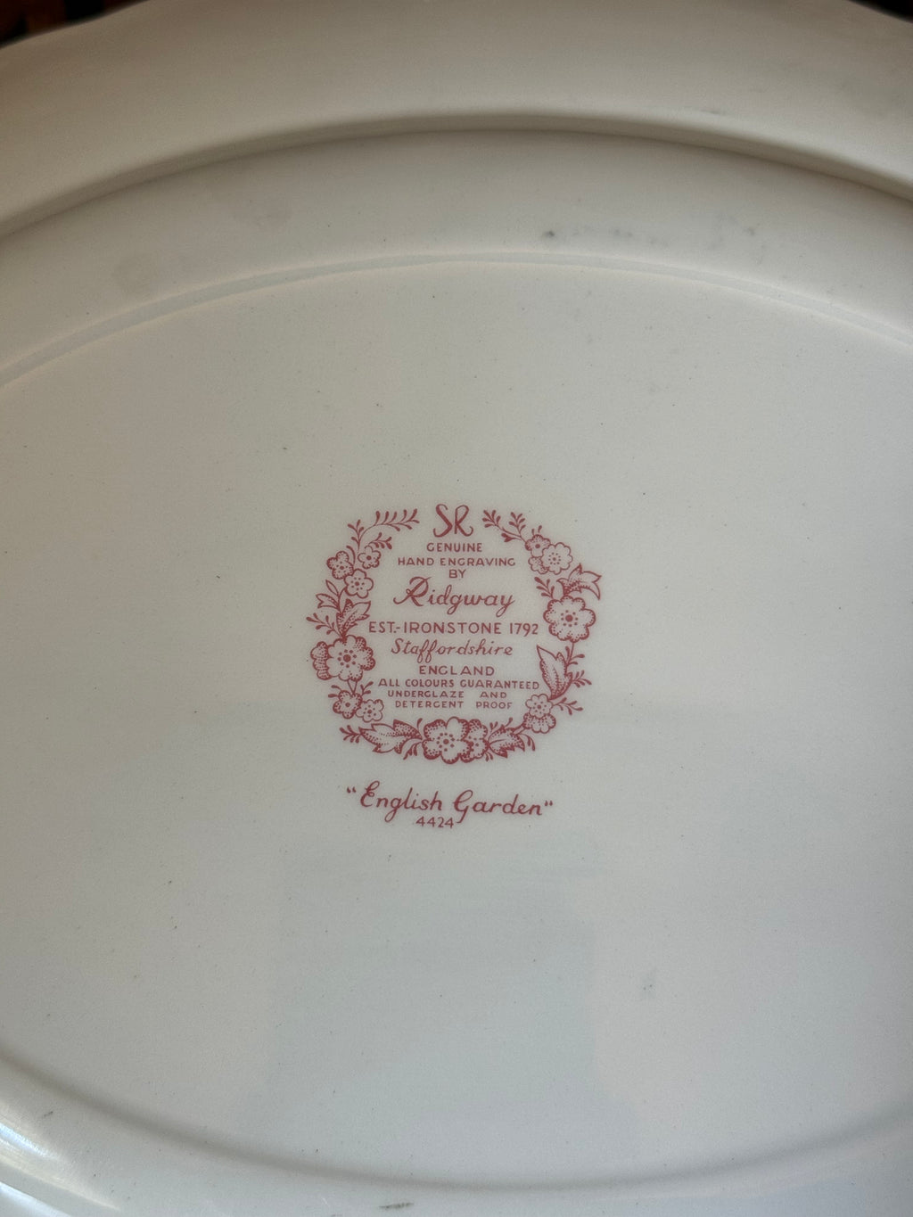 Vintage Ridgway English Garden Ironstone Platter