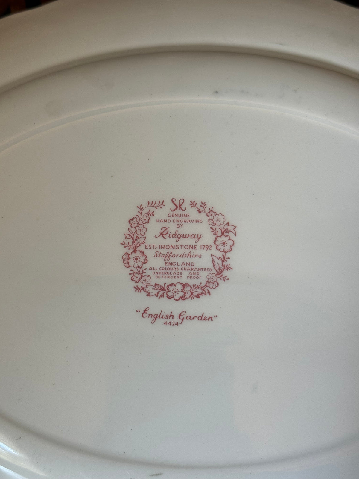 Vintage Ridgway English Garden Ironstone Platter