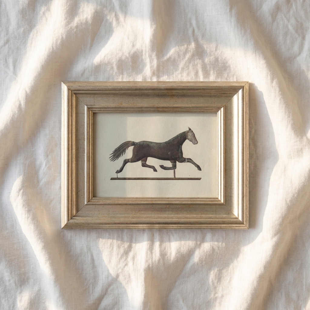 The Found Object No. 03 - Archival 5x7" Weather Vane Horse Framed
