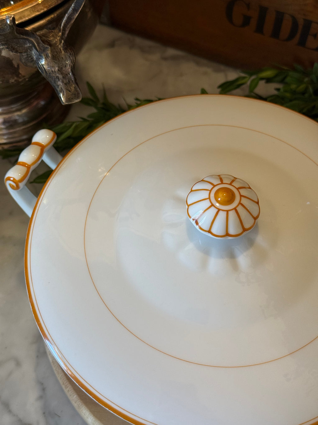 Vintage WWII USQMC Ironstone Soup Tureen