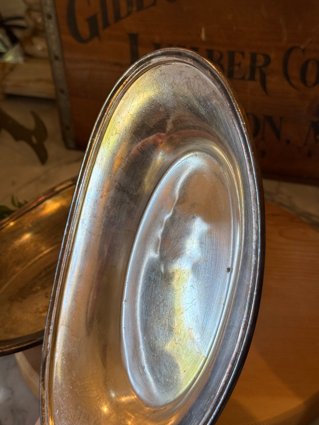Vintage Silver Plated Trays, Set of 2