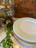 Vintage Bavarian Sage Rim Plates, Set of 2
