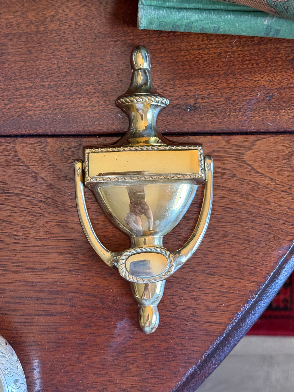 Vintage Solid Brass Urn Door Knocker