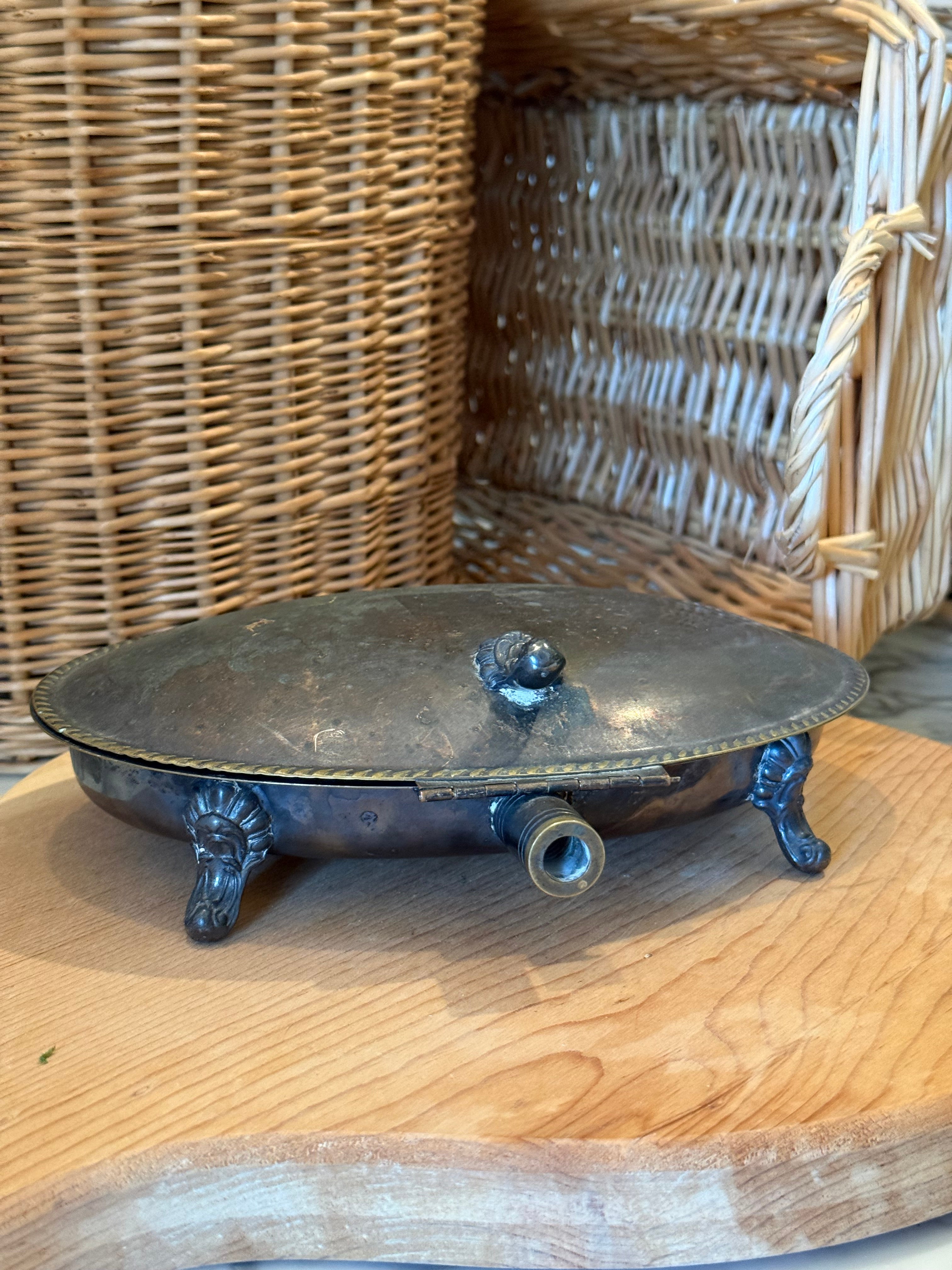 Antique Silver Silent Butler Dish