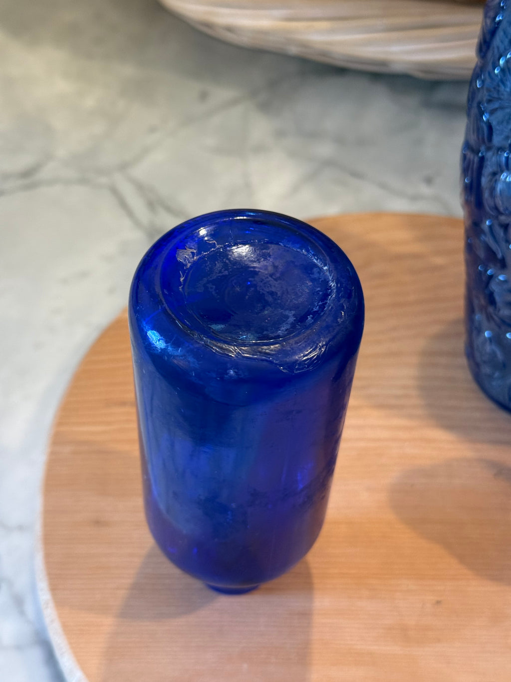 Vintage Smooth Cobalt Blue Medicine Bottle
