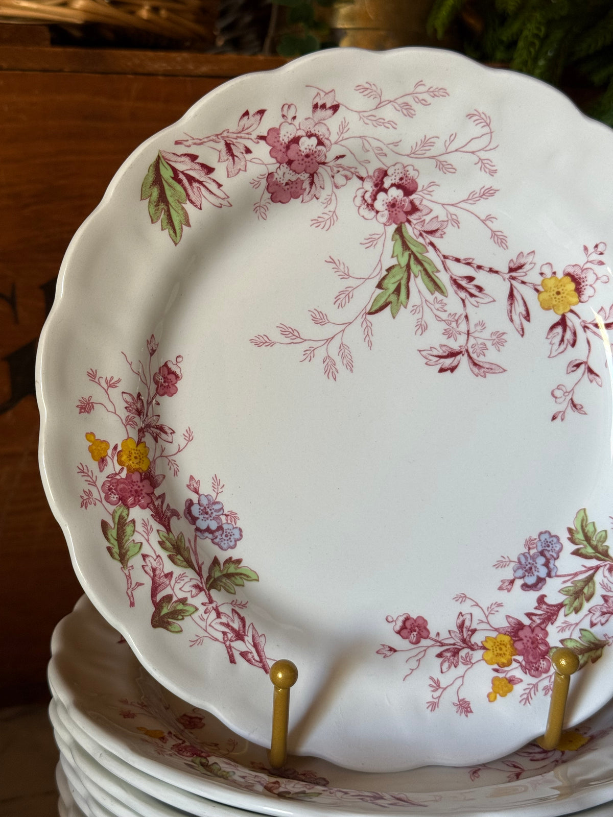 Vintage Ridgway English Garden Ironstone Salad Plate