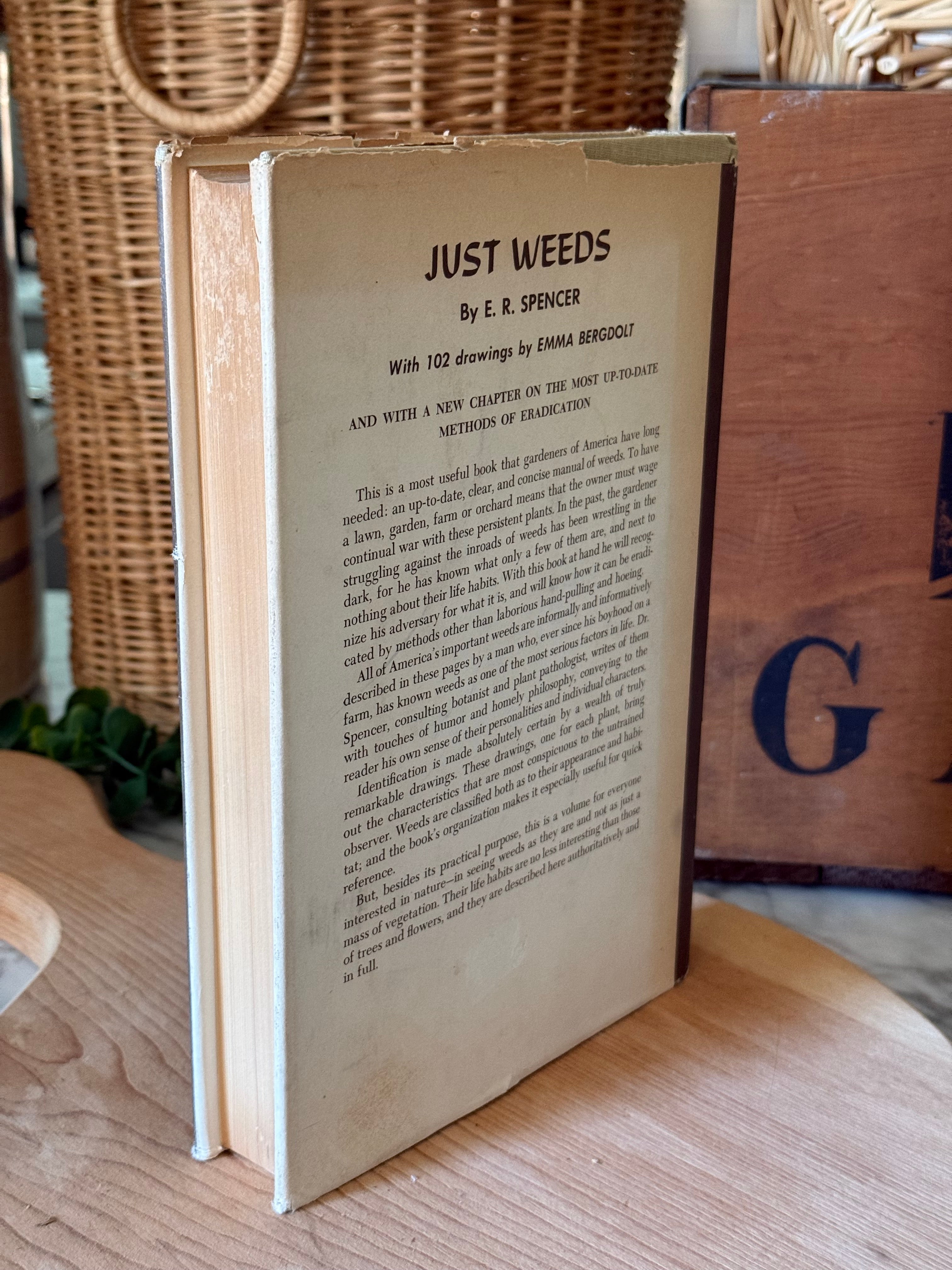 Vintage Just Weeds Botanical Book