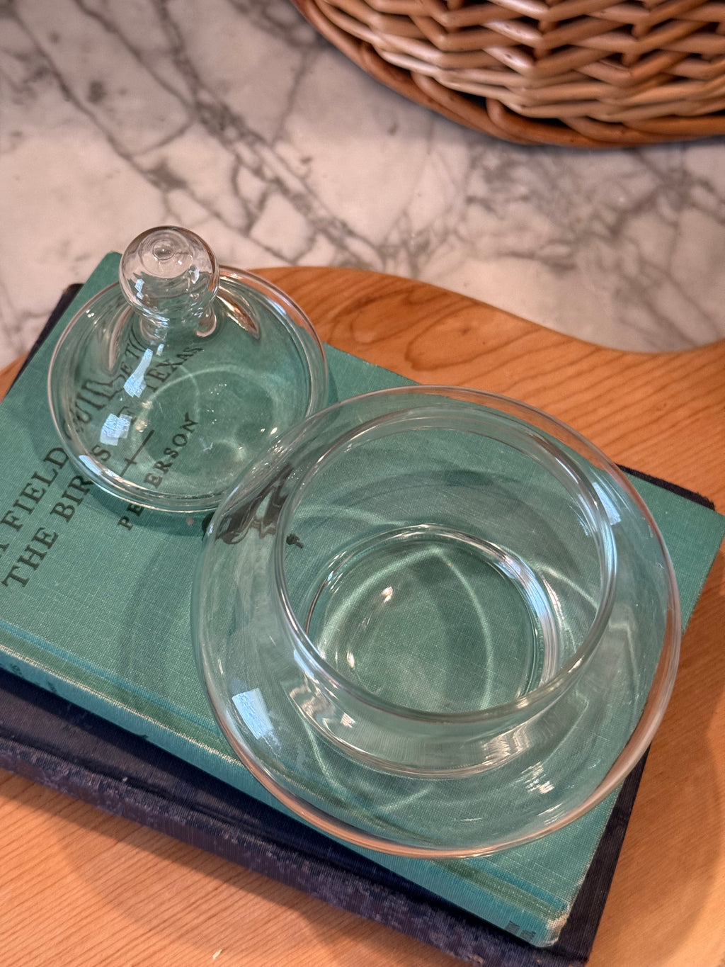 Vintage Clear Glass Apothecary Jar with Lid