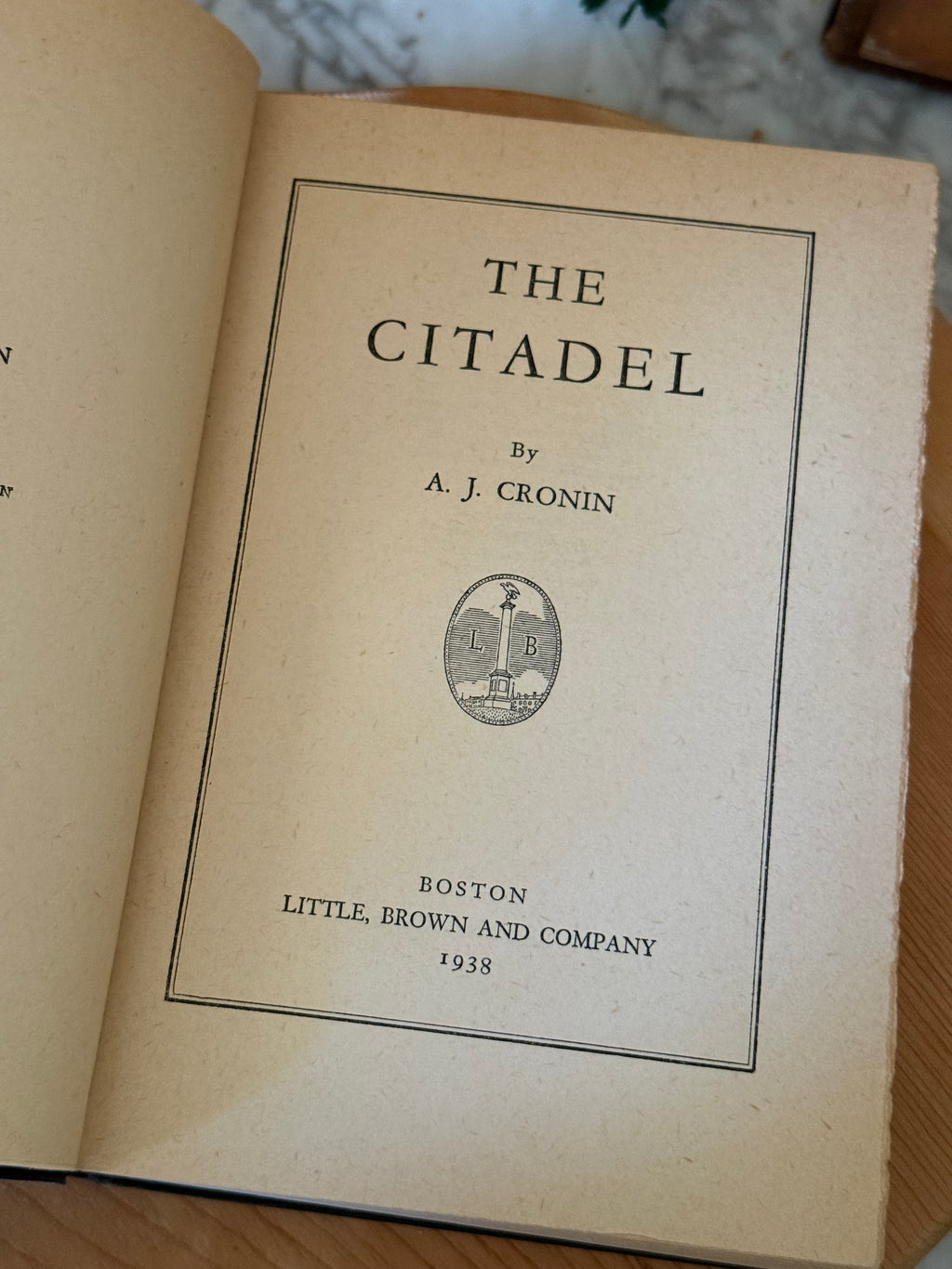 Vintage 1938 The Citadel Book