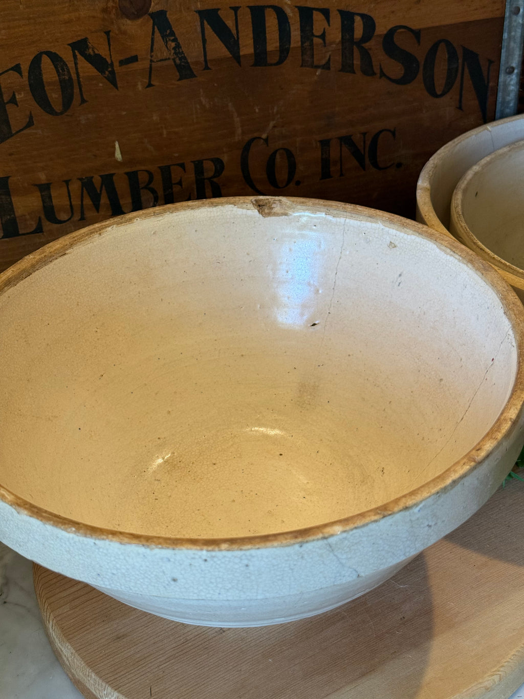 Antique Primitive Beehive Ribbed Shoulder Bowl - 10"