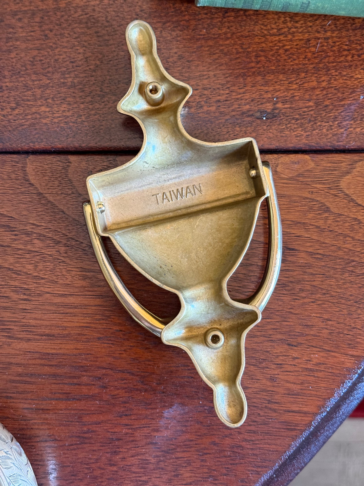 Vintage Solid Brass Urn Door Knocker