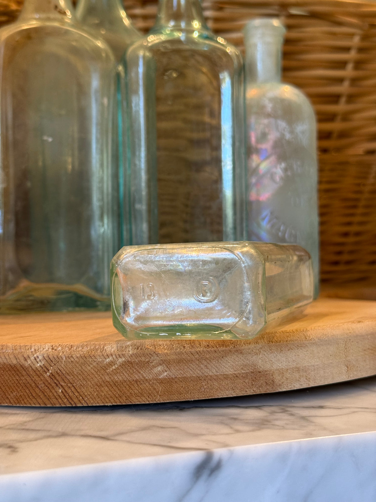 Antique Caldwell's Syrup Pepsin Aqua Bottle