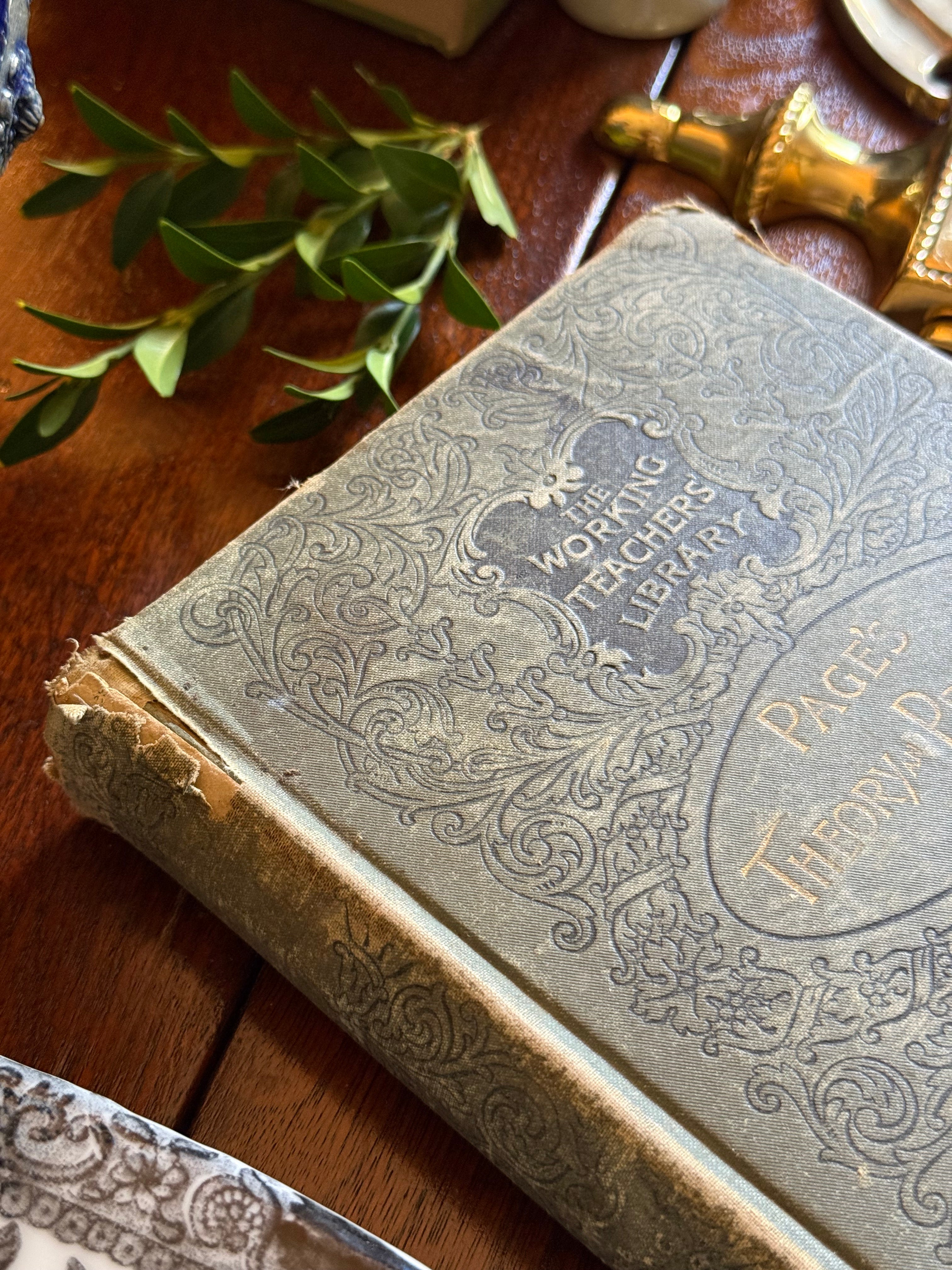 Antique 1895 The Working Teacher's Library Book