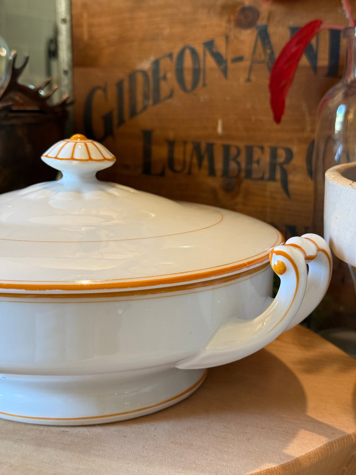 Vintage WWII USQMC Ironstone Soup Tureen