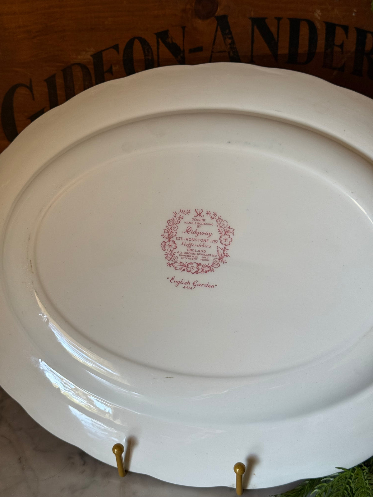 Vintage Ridgway English Garden Ironstone Platter