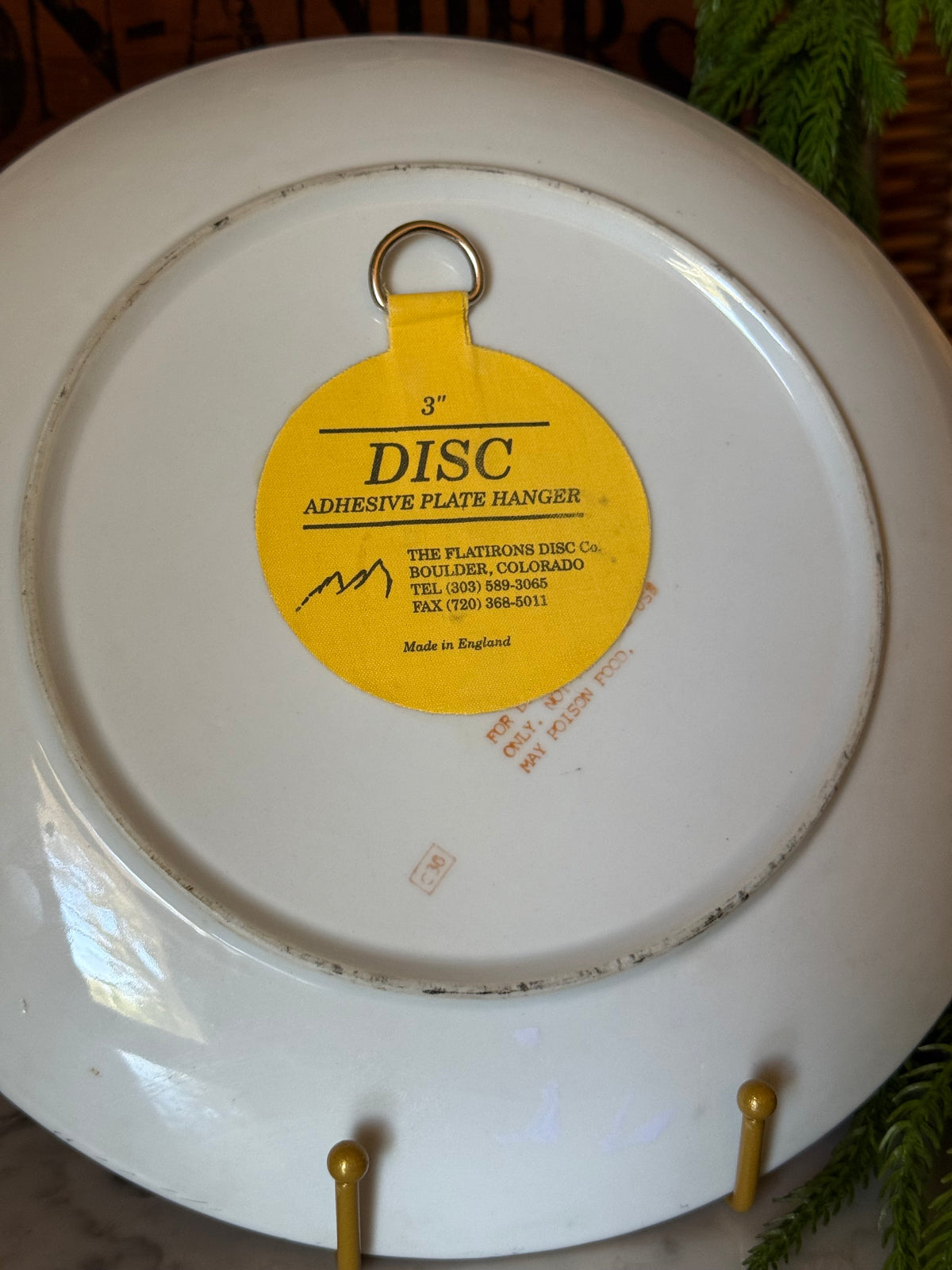 Vintage Harlequin Diamond Porcelain Wall Plate