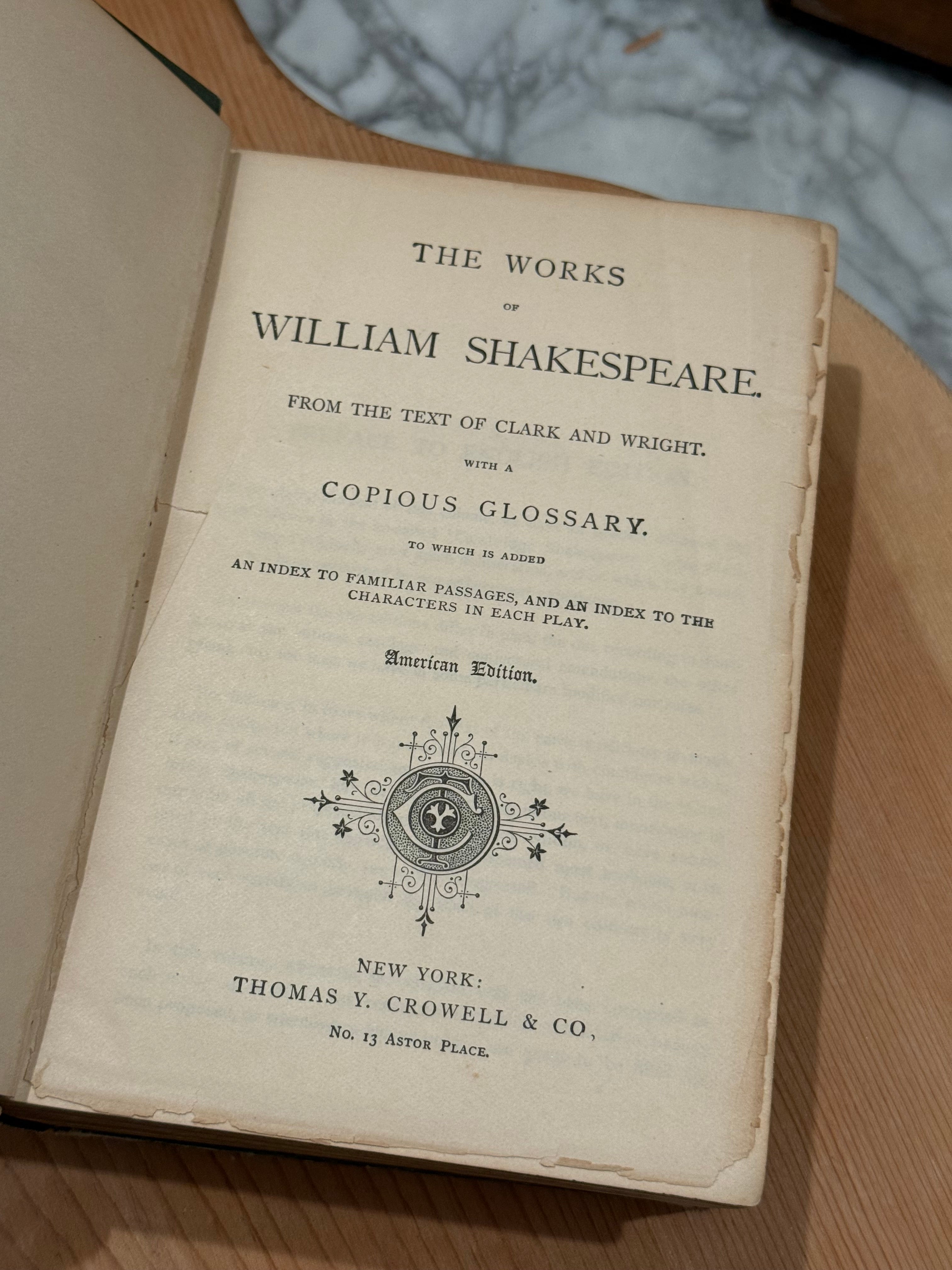 Antique 1880s Illustrated Shakespeare Volume