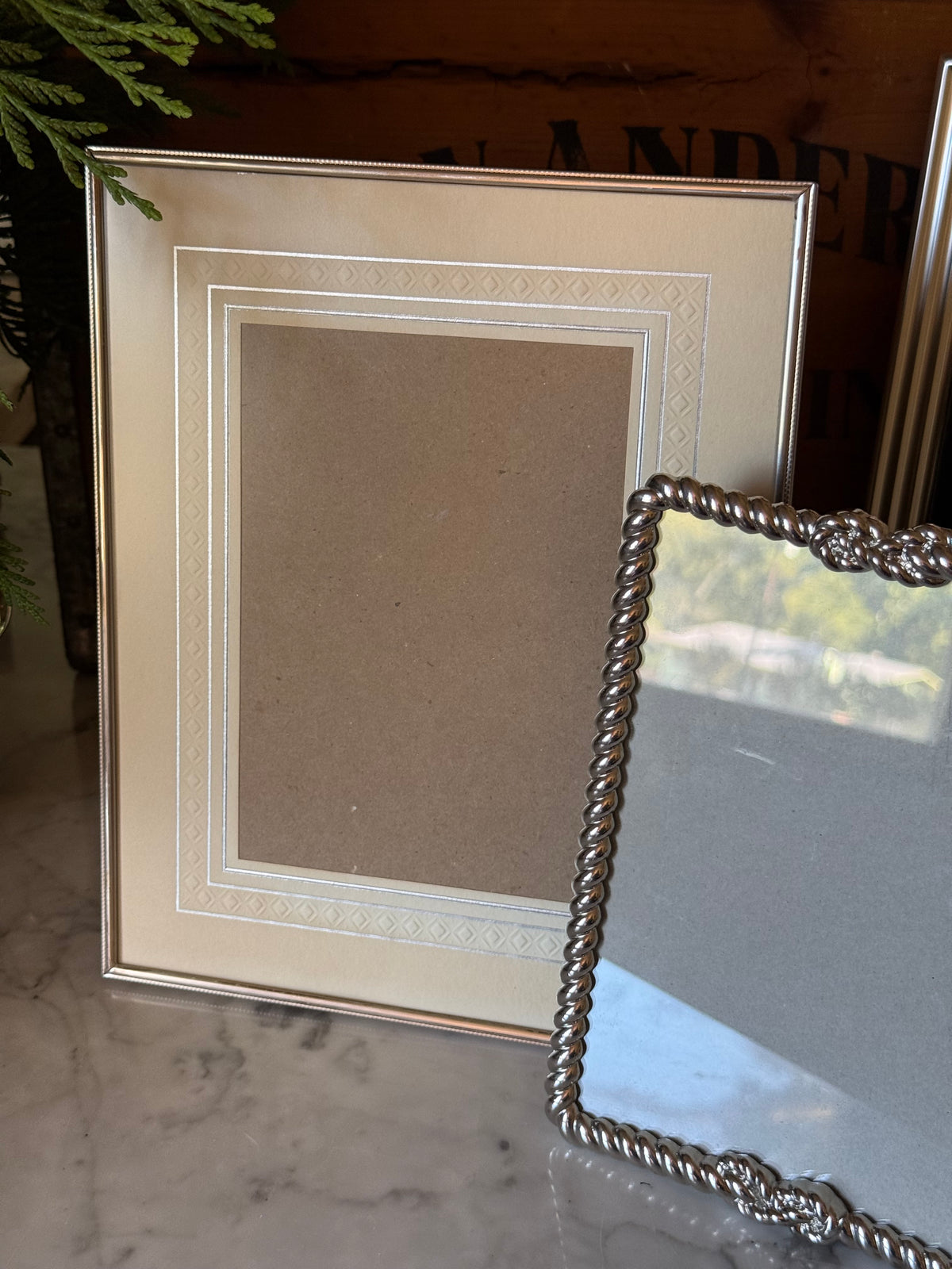 Petite Frosted Silver Frame
