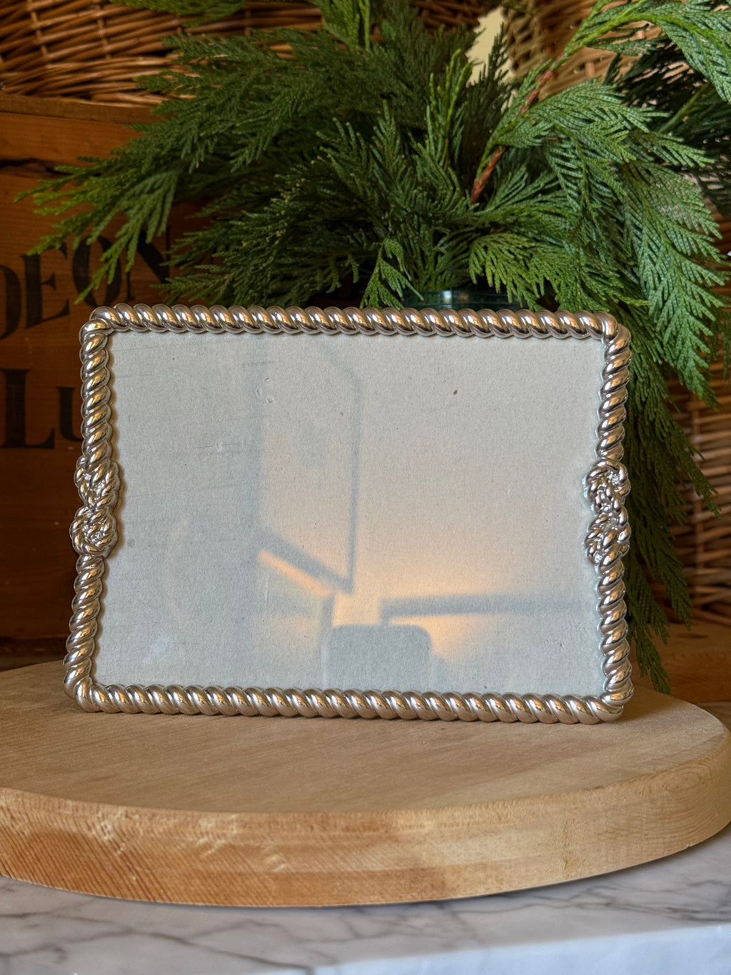 Petite Roped Silver Picture Frame