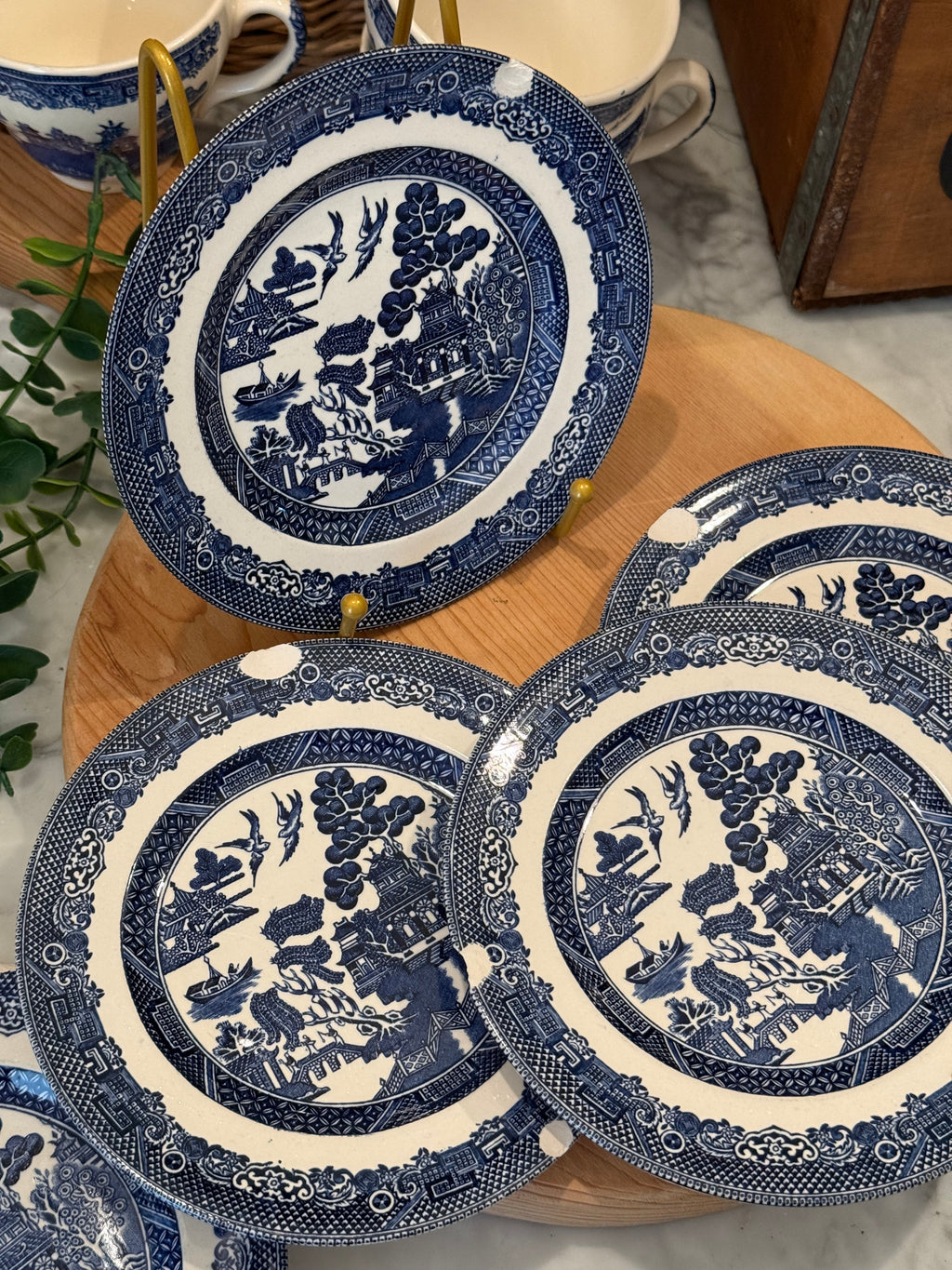 Vintage Blue Willow Bread Plate