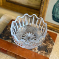 Vintage Scallop Edged Crystal Trinket Dish