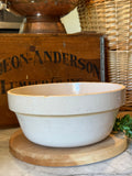 Antique Primitive Cream Dough Shoulder Bowl - 10.5"