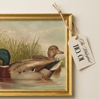 The Waterfowl No. 01 - Archival 8 x 10" Framed Mallards on Pond Fine Art Print