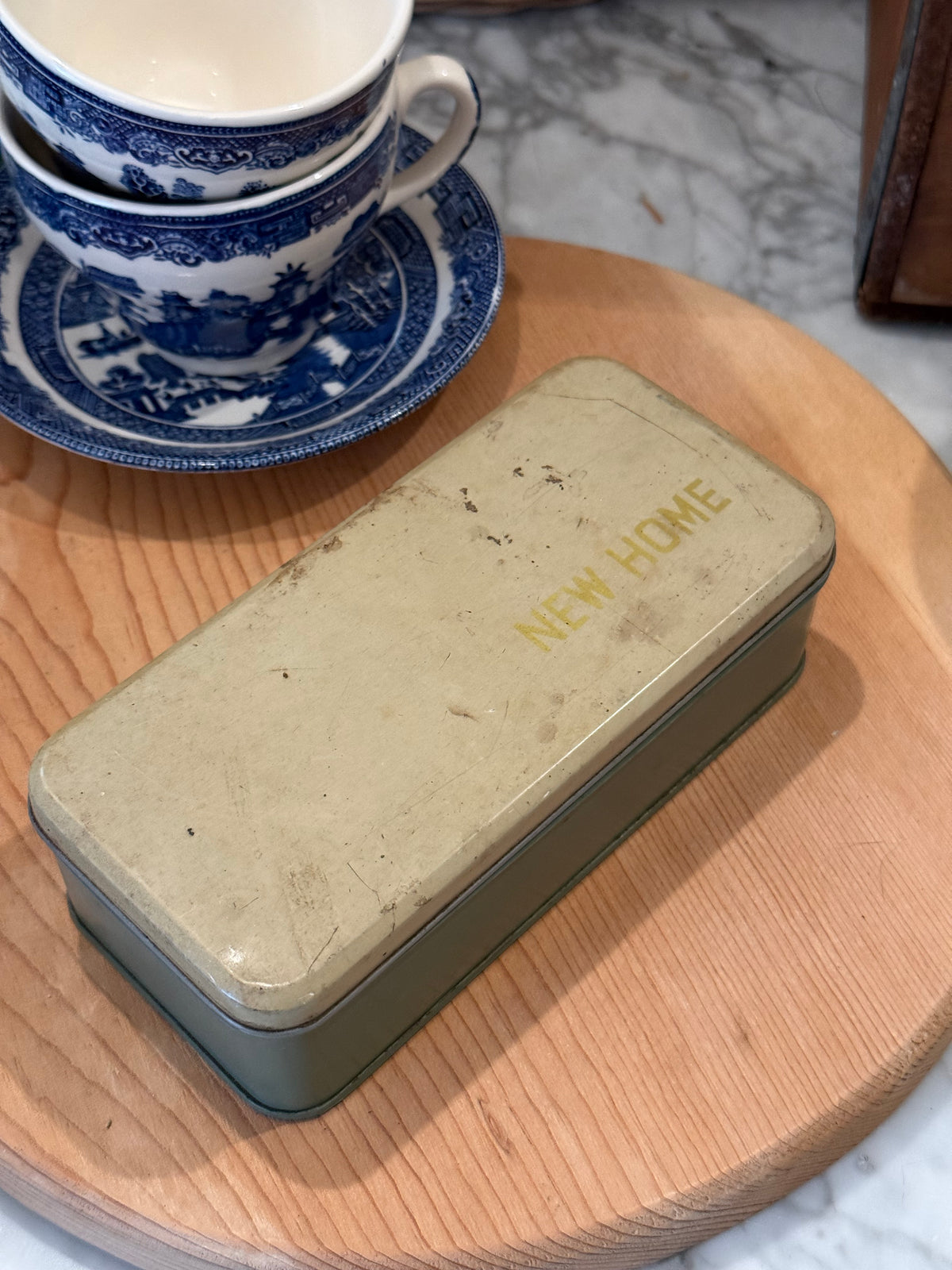 Mid-Century Japanese "New Home" Trinket Tin