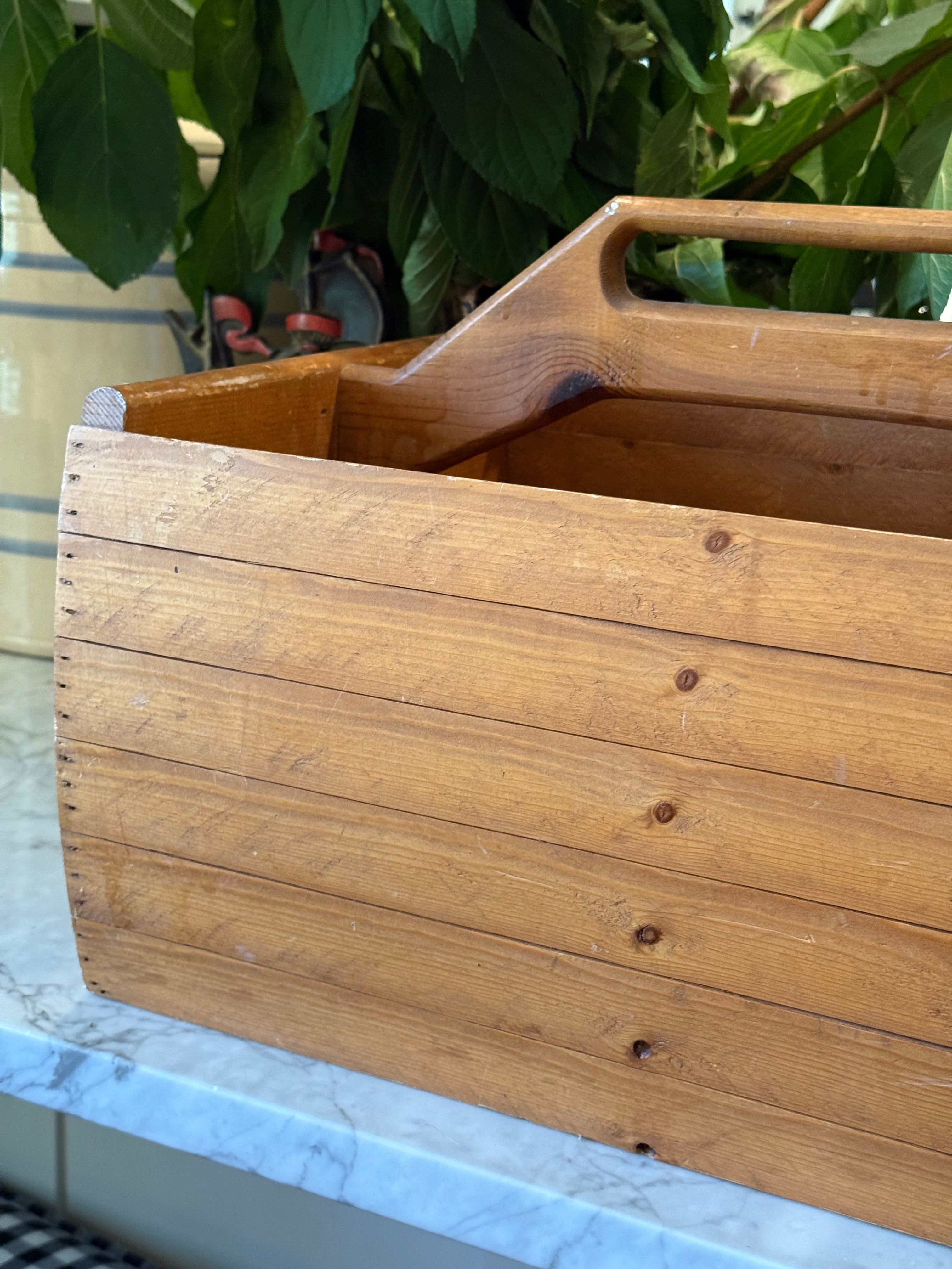 Antique Primitive Wooden Tool Caddy