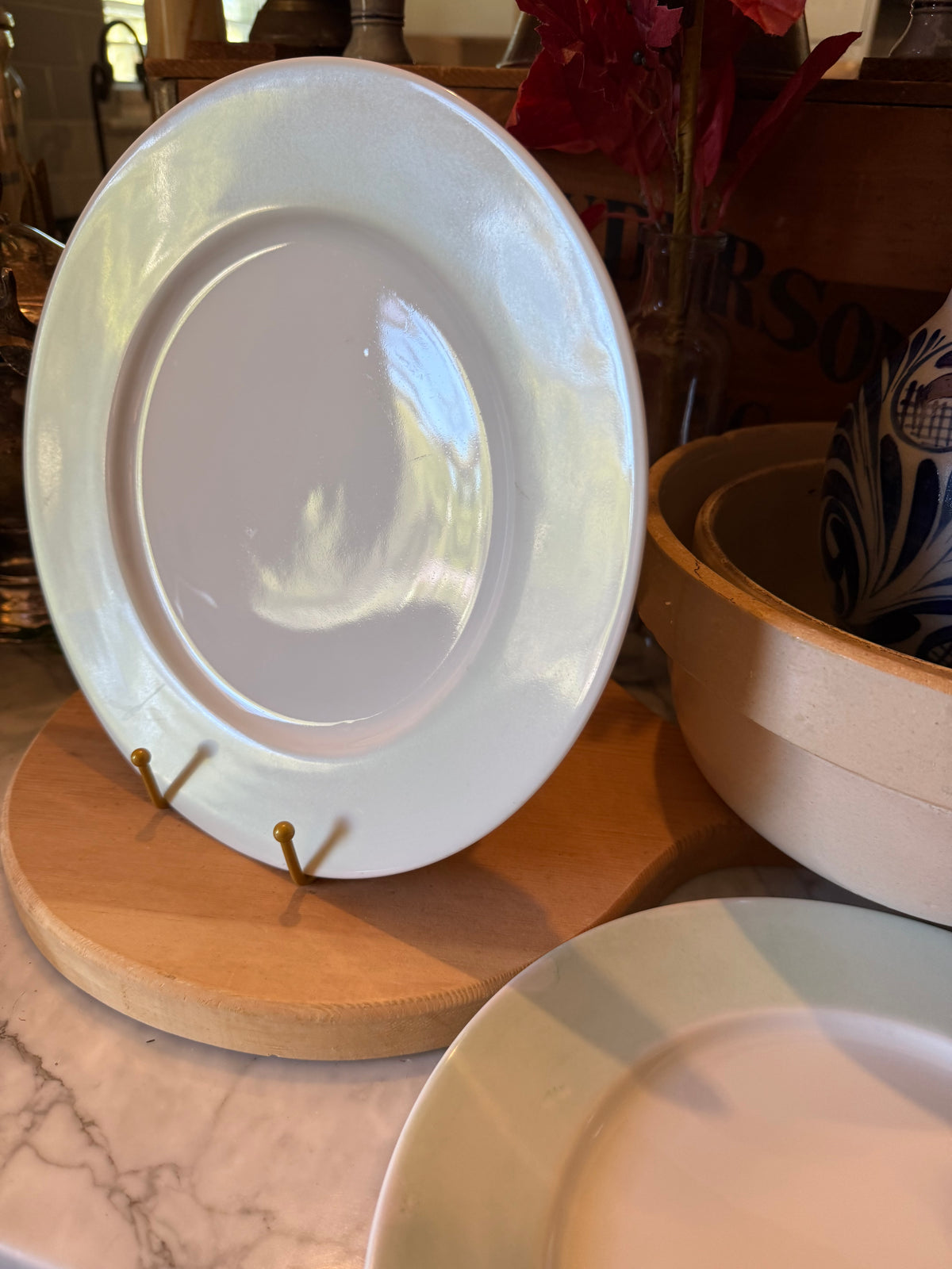 Vintage Bavarian Sage Rim Plates, Set of 2