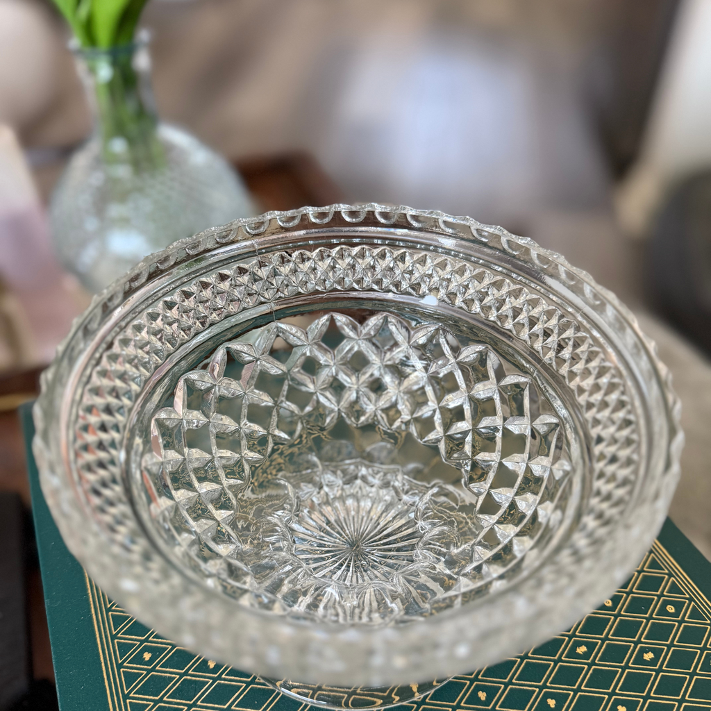 Vintage Anchor Hocking Wexford Diamond Pattern Bowl