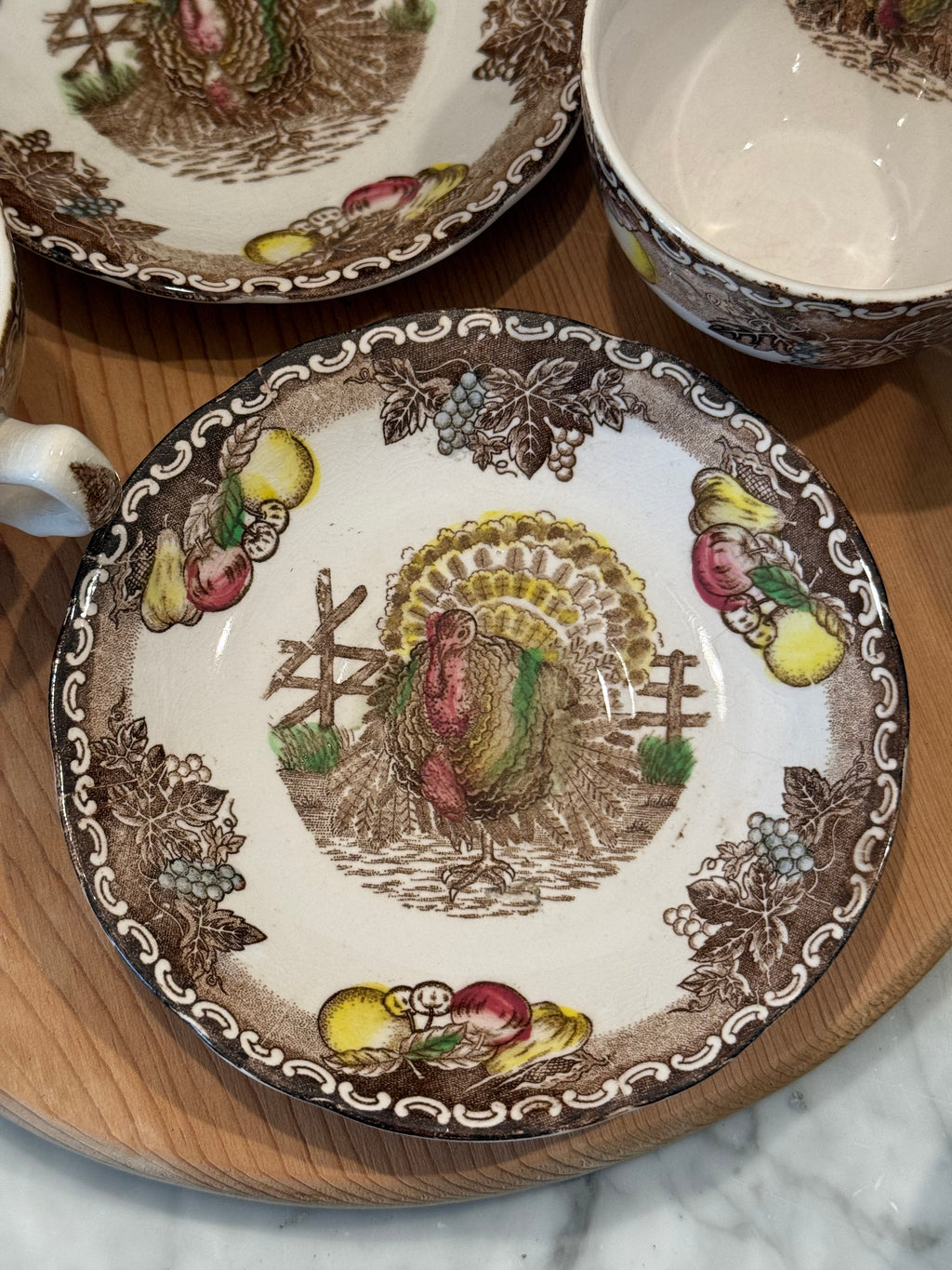 Vintage King Tom Turkey Teacup & Saucer Set