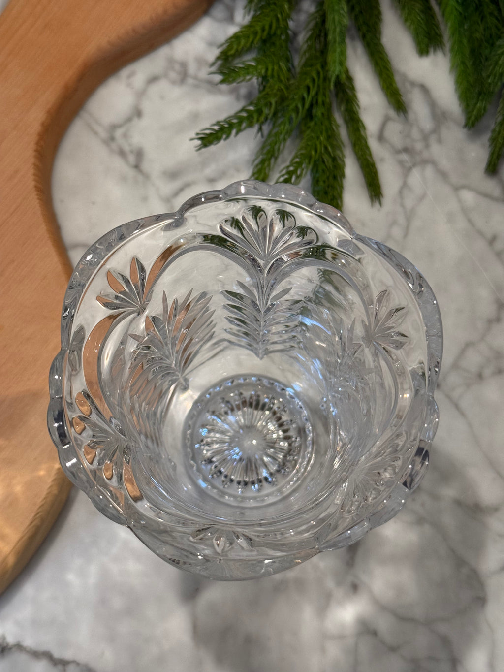 Vintage Mikasa Cut Crystal Pedestal Vase