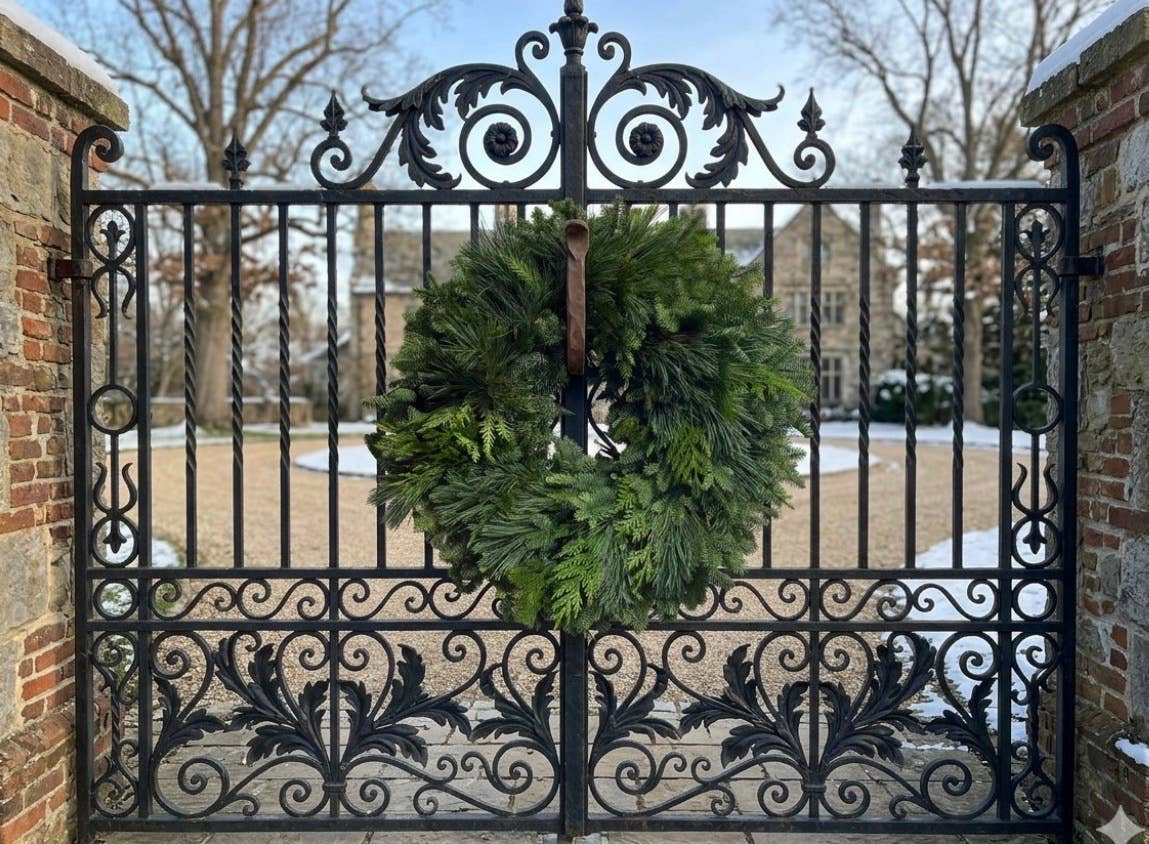 Fresh Noble Pine & Cedar Wreath