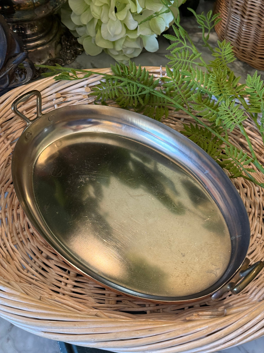Vintage B&M Douro Copper Oval Au Gratin Pan