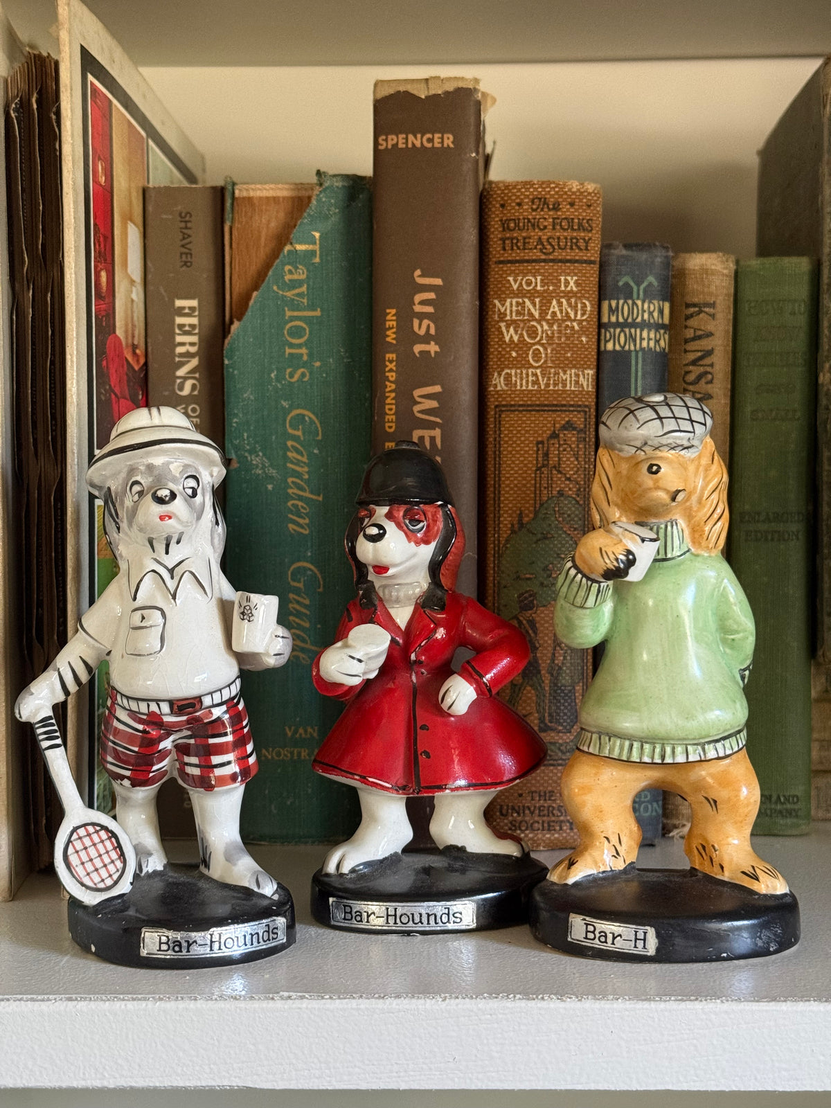 Mid-Century Ceramic Bar Hounds, Set of 3