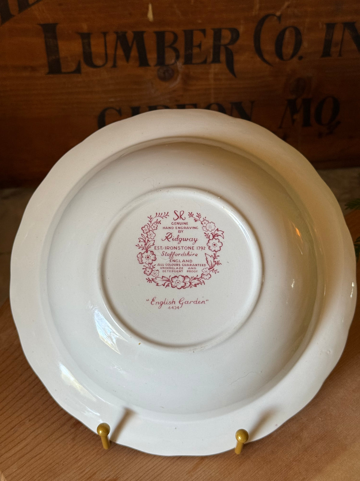 Vintage Ridgway English Garden Serving Bowl