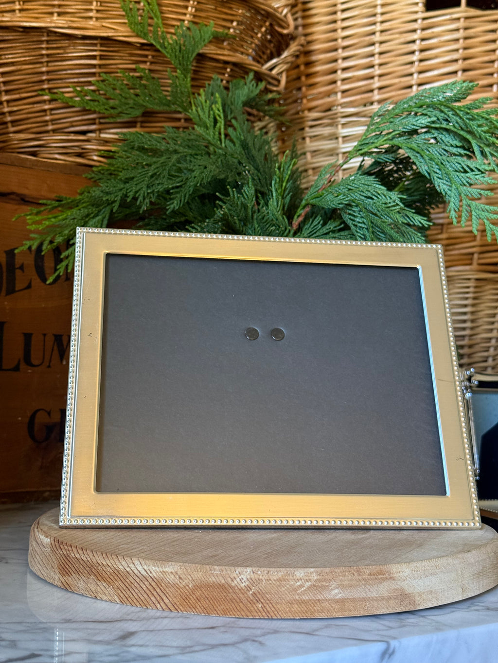 Slim Beaded Silver Picture Frame